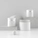 Zeoabsy 4-Pack 30ml Matte White Double-Walled Plastic Cream Canisters | Screw Cap with Silver Edge | Ideal for Gels Creams Ointments & Snacks - International Shipping Available - Buy Online on GoSupps.com
