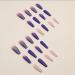 Foccna Purple Butterfly Press on Nails - 24pcs Long Bling Rhinestone False Nail Tips for Women and Girls - Buy Online on GoSupps.com