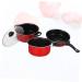 OUNONA 3pcs Steel Non Stick Frying Pan Quilt Storage Kids Frying Pan Skillet Saucepan with Lid Steak Cooker Copper Stew Pot Skillet with Lid Microwave Steak Frying Pan Pearlescent Egg Pan - Buy Online on GoSupps.com