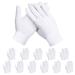 Rovtop White Gloves,12 Pairs Gloves for Dry Hands Eczema Hand Moisturizing, Sleeping Hand Mask Lotion Gloves Medium