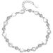 WIPPWER Silver Bracelet Sterling Silver Chain Bracelet Ladies Sterling Silver Bracelet Exquisite Inlaid Zircon Heart Bracelet Fashion Bracelet Ladies Silver Jewellery Gifts