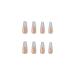 MISUD French Press on Coffin Fake Nails | Long Ballerina False Nails 24Pcs | Matte Rhinestone Acrylic Nails for Women and Girls - Buy Online on GoSupps.com