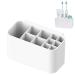 Stone Banks toothbrush holder wall assembly for bathrooms 11 compartments Multifunctional slots toothbrush storage storage for electrical toothbrush children's toothbrush toothpaste
