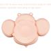 Pandaear Silicone Baby Plate with Suction Cup | Divided Non-Slip BPA-Free Children's Dining Plate - Bee Pink | Perfect for Baby-Led Weaning - Buy Online on GoSupps.com