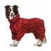 Geyecete rain coat for dogs with four legs dogs rain jackets with dishes with dishes hole reflective full wrap elastic waterproof coat for large medium and small dog -red -xxl 3xl red