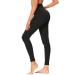GAYHAY High Waisted Leggings for Women - Soft Opaque Slim Tummy Control Printed Pants for Running Cycling Yoga Full Length Large-X-Large 1# Black