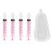 Baby Nasal Aspirator  4Pcs Nasal Irrigator for Babies 10ml Baby Nose Cleaner Rinsing Device Reusable Silicone Nasal Rinse Kit with Storage Box for 4+ Month Toddler  Newborns  Infant (Pink)