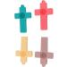 Vgeby Silicone Baby Bite Ring Toys - 4-Part Teething Relief | Safe Calming Chew Toys for Infants - Tactile Training for Wounded Gums - Buy Online on GoSupps.com