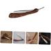 Fomiyes 3-St Hairdresser Razor for Men | Stainless Steel Blade Holder | Vintage Wood Straight Shave Razor - Buy Online on GoSupps.com