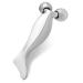 3D Metal Face Roller-Face Lift and V-Shaped Face Massager-Anti-Aging and Relieves Facial Puffiness Gua Sha Massage Tool for Face Neck Eye Body Skin Care Silver