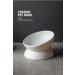 KITCHENLESTAR Ceramic Raised Cat Bowls - Slanted Elevated Porcelain Feeder Bowl for Cat's Spine Health - Backflow Prevention, Stress-Free Feeding - White - Buy Online on GoSupps.com