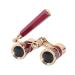 Aroncent Opera Glasses Binoculars 3X25 Theater Glasses Mini Binocular Compact with Handle for Adults Kids Women in Musical Concert red