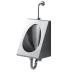Household Products Induction Urinal 304 Stainless Steel Wall-Mounted Men's Urinal Bathroom Accessories Urinal with Siphon Automatic Flush Valve Suitable for Toilets S (Wall Drainage)