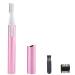 Professional Pink Eyebrow Trimmer Electric 2 in 1 Eyebrow Razor and Battery-Operated Facial Hair Remover with Comb No Pulling Sensation Painless for Face Chin Neck Upper-Lip Peach-Fuzz