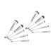 FOMIYES Travel 2 Sets Metal Handle Makeup Brush Eyeshadow Eye Shadow Eye Makeup Brush Beaded Oblique Head Highlighters