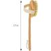 DecorRack Wood Bath Brush with Natural Bristles - Exfoliating Body Brush for Smooth, Healthy Skin - Detachable Handle - 1 Pack - Buy Online on GoSupps.com