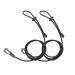 MOOCY Kayak Paddle Leash Safety Rod Adjustable Canoe Paddle Fishing Rod for Kayaking Securing Canoe SUP Board Rowing Surfing Cycling Survival Paracord Bungee Cord Safety Lanyard Black 2 Pack