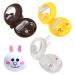 Akoak Contact Lens Case Cute Animal Contact Lens Case Rabbit Bear and Duck Travel Kit Easy to Carry Mirror Container