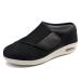 Women and Mens Unisex Extra Wide Width Diabetic Shoes Slip on Walking Shoes with Adjustable Strap Mesh Lightweight Sneakers with 3 Pairs Insoles Support for Swollen Feet Diabetic & Edema 9 Black
