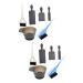 MAGICLULU 2 Sets Hair Coloring Kit Hair Dyeing Brush Blue Hair Accessories Wedding Hair Dye Kit Hair Dye Mixing Bowl Hair Coloring Bowl Ear Hair Clip DIY Dye Hair Tool Kit Thicken Mold Bowl