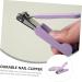 minkissy 1pc Nail Clippers Nail Cutters Men Trimmer Fingernails Clippers Pet Nail Clipper Nail Trimmer for Baby Nail Shears Toenails Clippers Slicer Stainless Steel Portable Purple Man 15*4.5*1.6cm Purple - Buy Online on GoSupps.com