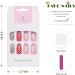 Vatocu Christmas False Nails - Short Red Press On Nails with Snowflake, Elk, and Snowman Designs - 24pcs for Women and Girls - Buy Online on GoSupps.com