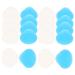 Doitool 14 pairs of glasses slippery cover glasses ear handles glasses clamping prevent the glasses from slipping glasses holder glasses handles comfortable glasses hook 1.5x1.2x0.3cm blue white