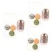 Balacoo 3 Sets Volcanic stone ball oil absorbing face roller tighten vanity facial roller facial massage jade eye massagers jade roller massage roller jade-ball roller eyeball jade noodles