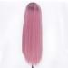 Buy SHIYID Pink Long Silky Straight Synthetic Hair Wig with Dark Roots - Glueless & Heat Resistant for Women | Shop Now! - Buy Online on GoSupps.com