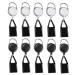Srutueo 10Pcs Silicone Lighter Holder Sleeve Clip Lighter Protective Cover Smoking Spare Parts Accessories with Retractable Keychain