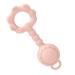 Silicone Baby Teether Rattle Toy  WHOZU Baby Teething Shaker Toy for Infants Girls and Boys 3+ Months  Soft and Flexible  Pink