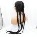 Buy Rainahair 1B Wig with Black Braids - 76.2 cm Heat-Resistant Synthetic Wig for Women | Baby Hair & Pointed Strands - Buy Online on GoSupps.com