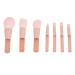 Travel Makeup Brush Set Mini Travel Makeup Brush Set Fluffy Brushes 7 Pieces Portable Resin Handle Compact Size with Storage Bag for Sensitive Skin for Outing