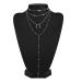 DoubleNine Bohemian Multilayered Necklace - Elephant Horn Moon Choker & Long Chain Jewelry for Women & Girls (Silver) - International Shipping - Buy Online on GoSupps.com
