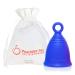 Silicone Ring Menstrual Cup with Loop Pull Stem Handle - Reusable for 10 Years - Medium Size Extra Firm Peachcup