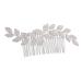 DOITOOL Tocados Para El Wedding Hair Accessories Silver Hair Comb Alloy Hair Comb Tiara Bridal Comb Bridal Side Comb European and American Headgear Banquet