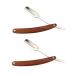 Fomiyes 2st razor with double cutting edge of safe hand razor Razor Razor Collecting Razor Razor Vintage Razor Folding Holz Zwaage H lzern two -speed 2 PCs As shown