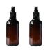 Refillable empty plastic-spray perfume bottle 2 pieces 250 ml container with lid make-up cosmetics caterpillar leak-proof portable travel accessories brown