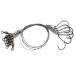 SENYUBBY 1#-8/0# Offset Octopus Hooks Rig, Fishing Wire Leader -Heavy Duty Stainless Steel Wire Line Leaders with Rolling Swivel and Barb Hooks, Fishing Lure Bait Rig Saltwater