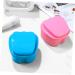 Minkissy Pink Plastic Tooth Box Set - 2 Ventilated Retainer Cases for Prosthesis - International Shipping Available - Buy Online on GoSupps.com