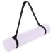 Cosmos Black Color Soft & Durable Cotton Yoga Pilates Mat and Simple Looped Sling / Harness / Carrying Strap for Pilates, Exercises, Aerobics