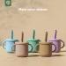 Hippywell Silicone Baby Straw Training Cup | Shatterproof Toddler Cup | Non-Slip Handles | 5oz Capacity | Blue | Ideal for Babies 6+ Months - Buy Online on GoSupps.com