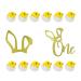 Chick Cake Pick 14pcs Easter Bunny Egg Cupcake Toppers Bunny Ear Cake Toppers Rabbit Cupcake Picks Glittering Cake Picks Birthday Cake Decorations for Easter Party Chicken/6743