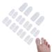 10 Pairs Silicone Toe Protectors Soft Gel Toes Covers for Relieve Skin Friction Elastic Toe Separators for Overlapping Toes White Toe Sleeves