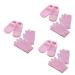 Healeved 6 Pairs Moisturizing Gloves Grooming Glove Mitten Moisturizing Gel Gloves Skin Softening Socks Moisturizing Hand Gloves Gelt Cracked Feet Socks Paraffin Oveglove Spa Pink Whitening