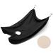 1 Piece Black Shaving Bib Shaving Cape Salon Care Smock Men's Face Trimming Hair Cutting Shaving Apron with 2 Suction Cups and 1 Powder Puff