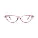 Reading glasses for men and women anti-blue light prevents eye fatigue improves sleep light comfortable convenient 1.0x 1.5x 2.5x 3.0x 4.0x including glasses case.(Color: Rosa fragmented B 1.5x pink fragmented flowers
