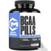 Crazy Muscle BCAA Pills with The Perfect 2:1:1 Ratio of Branched Chain Amino Acids Supplement 1000mg of BCAAs per Pill (Better Than Capsules) 120 Tablets