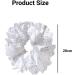 White Lace Scrunchies for Women - Large Hair Scrunchies Soft Cotton Hair Ties for Stylish and Comfortable Hairstyles Accessories for Ladies Girls - Buy Online on GoSupps.com
