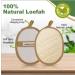 Lumos Living Premium Natural Loofah Exfoliating Shower Set - Large Back Scrubber & Sponge Pad - Buy Online on GoSupps.com